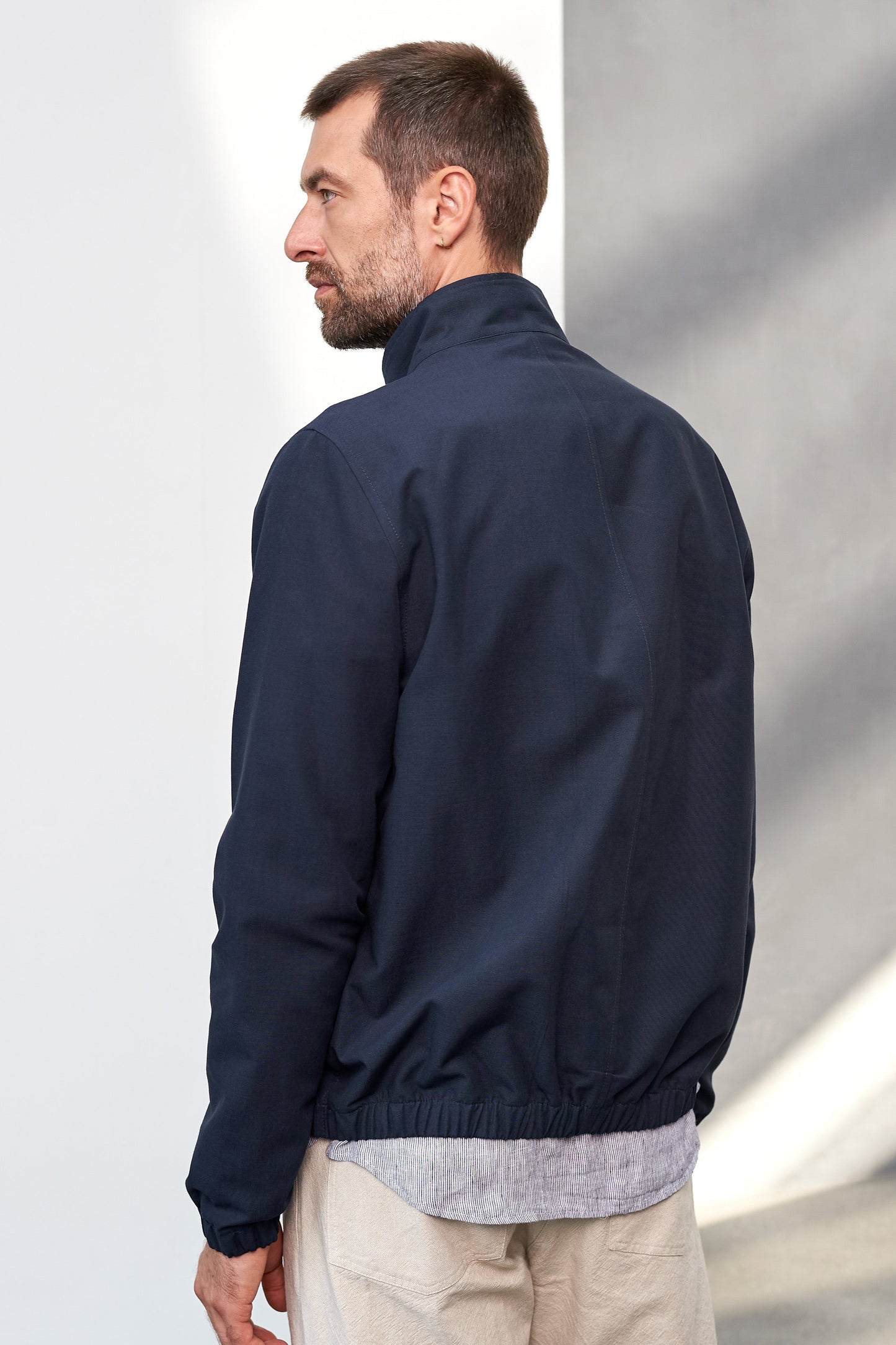 Veste en coton bio | navy "juri eco ripstop pale navy"