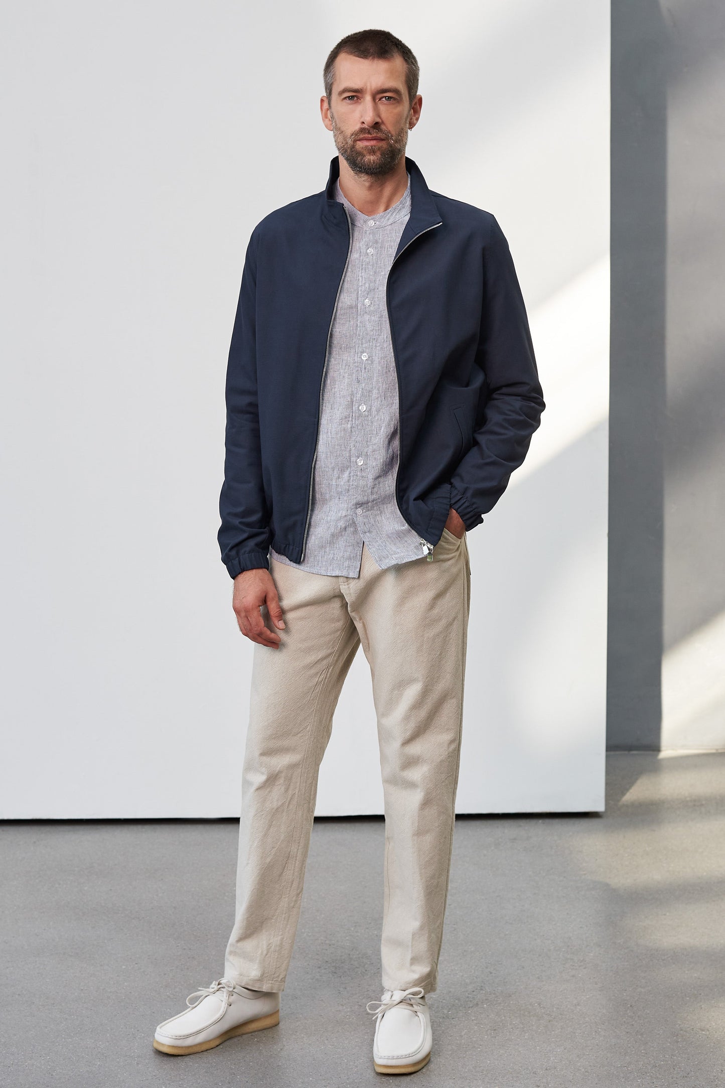Veste en coton bio | navy "juri eco ripstop pale navy"