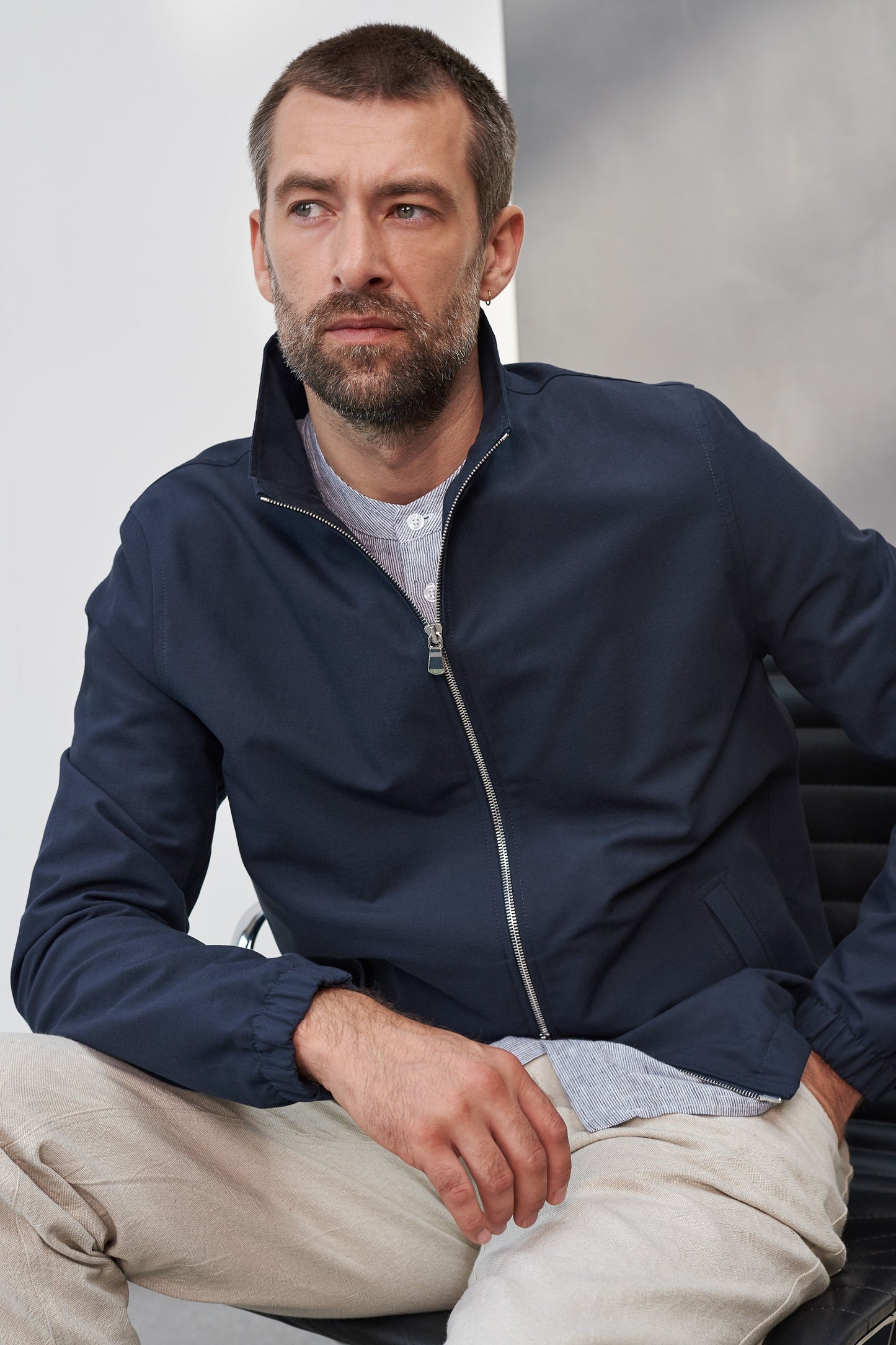 Veste en coton bio | navy "juri eco ripstop pale navy"