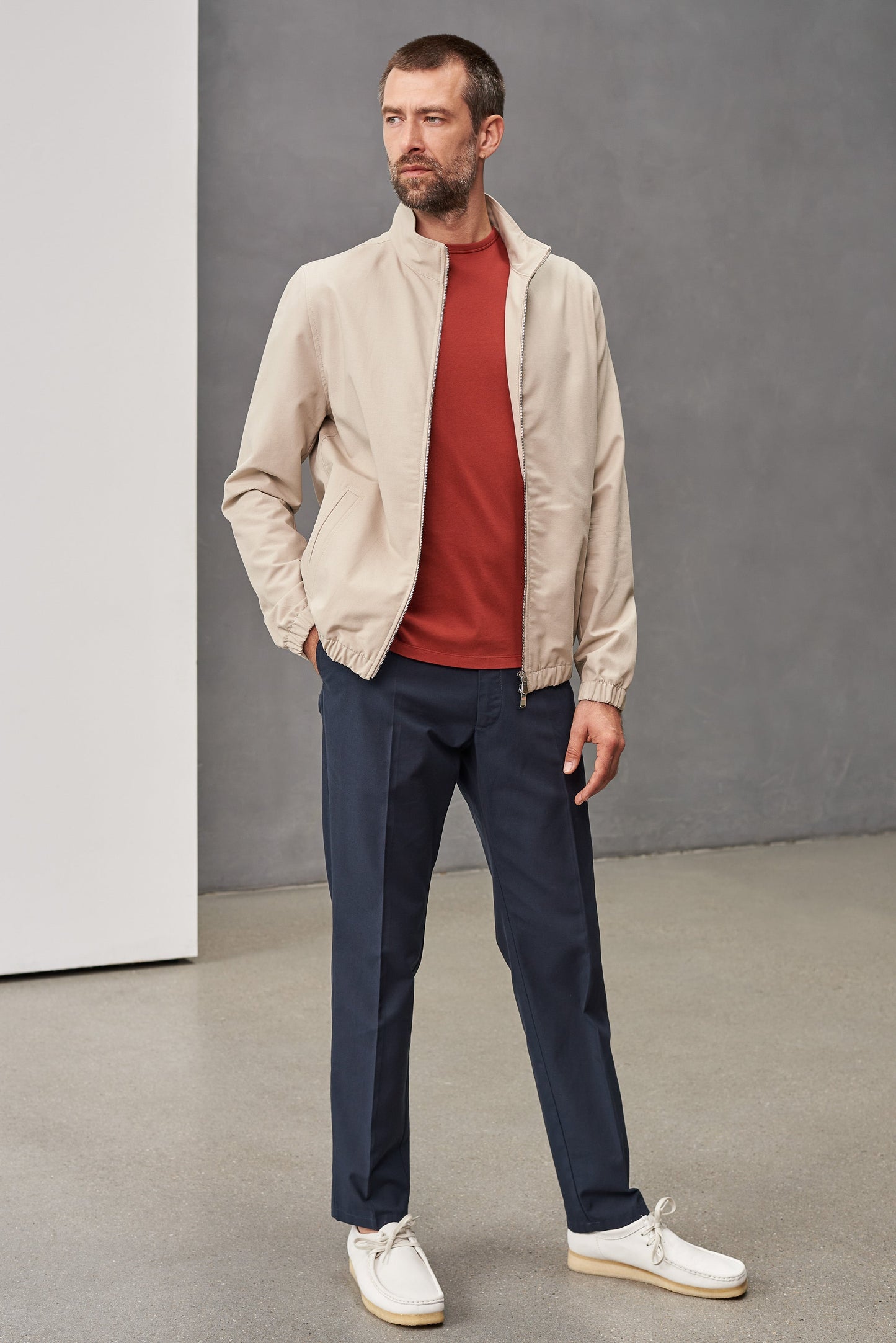 Veste en coton bio | taupe "juri eco ripstop pale taupe"