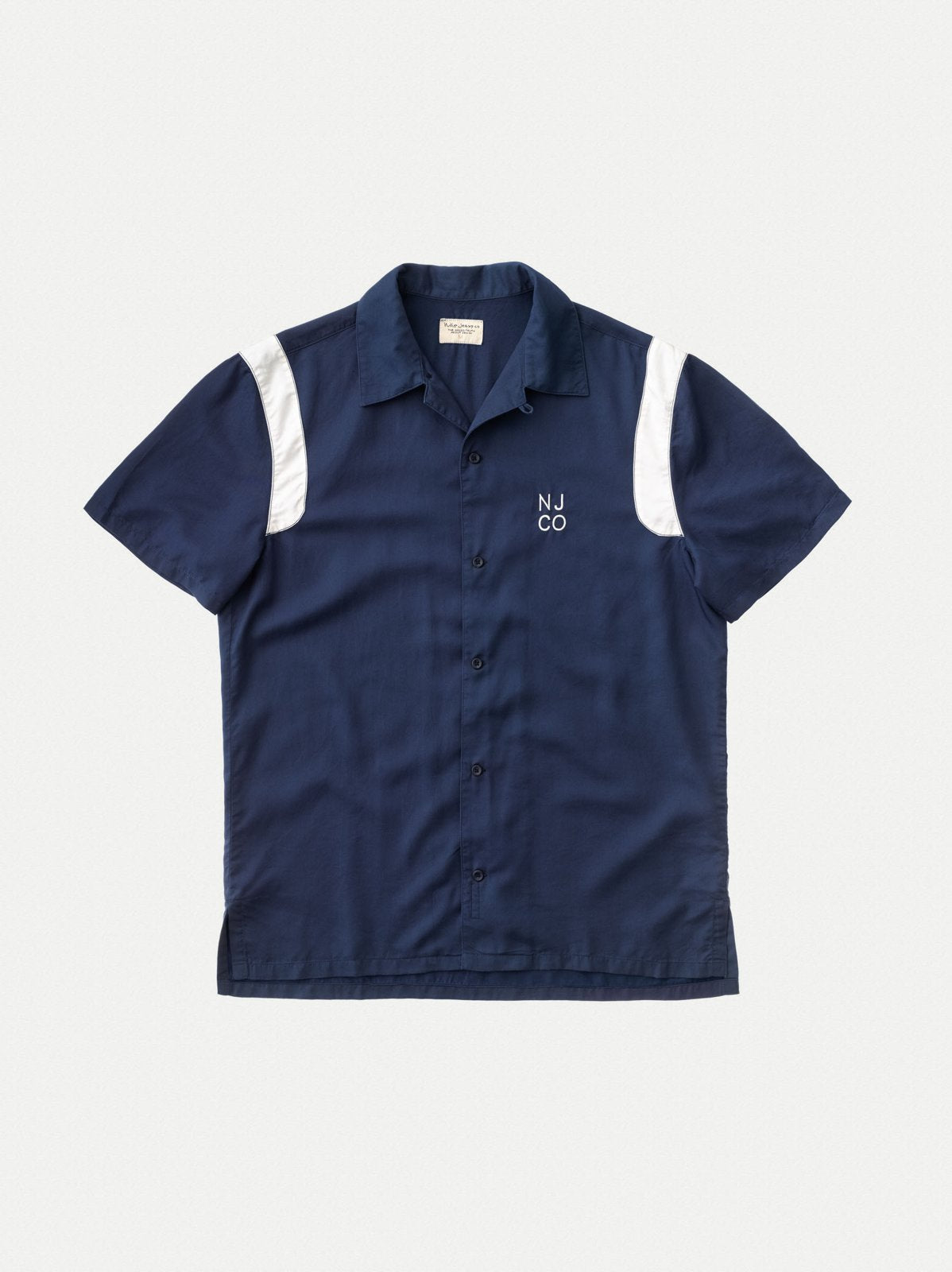 Chemise manches courtes marine en tencel - Jack Bowling