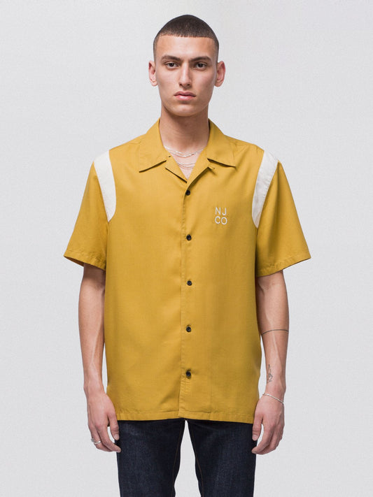 Chemise manches courtes safran en tencel - Jack Bowling