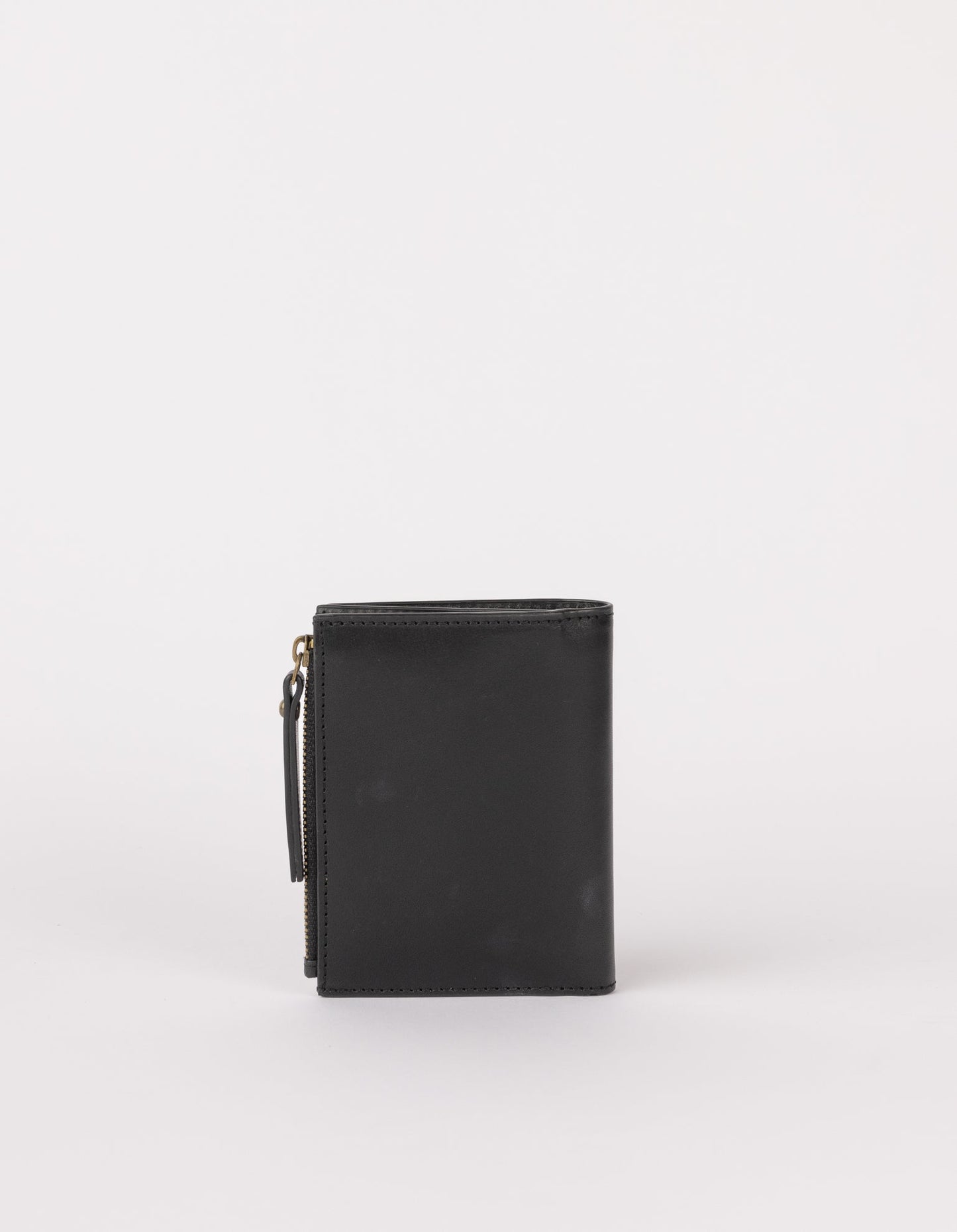 portefeuille en cuir certifié | noir "jamie wallet - black classic leather"