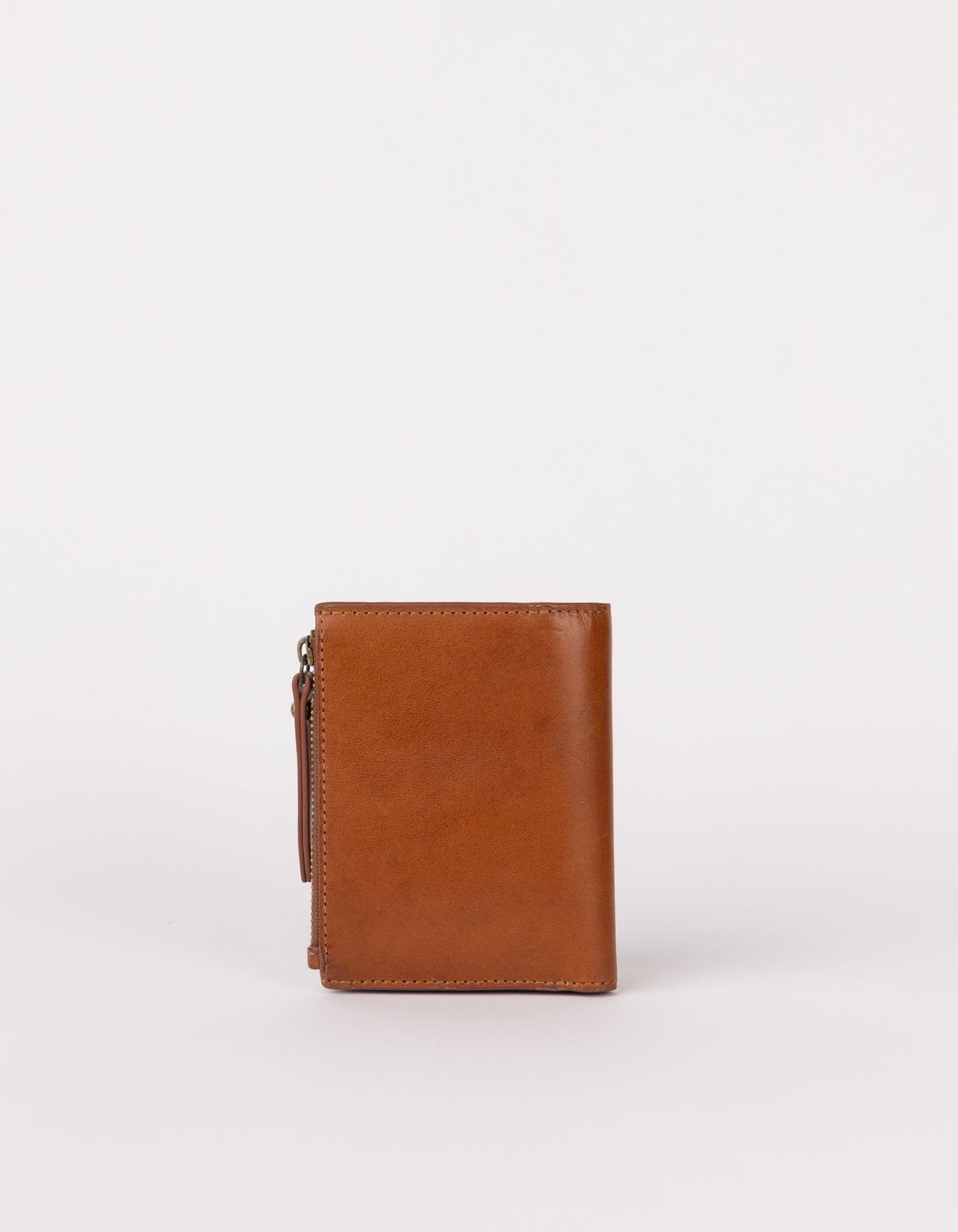 portefeuille en cuir certifié | marron "jamie wallet - cognac classic leather "