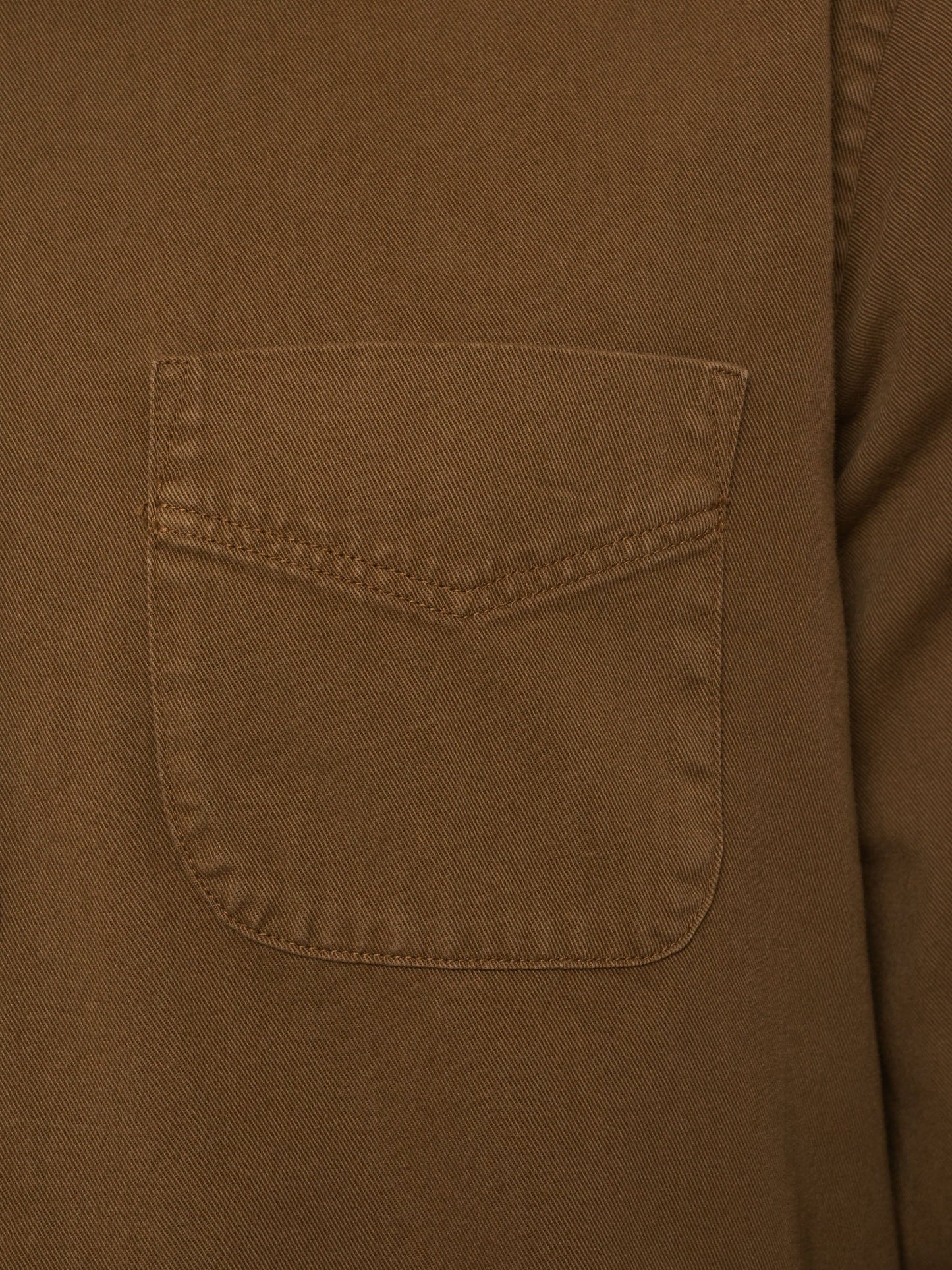 Chemise droite marron en coton bio - john everyday shirt oak