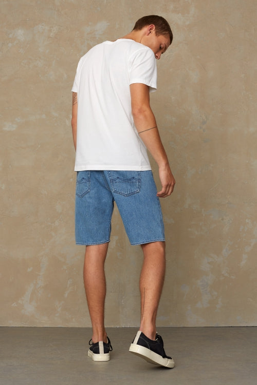 T-shirt blanc à imprimés japonais en coton bio - Darius