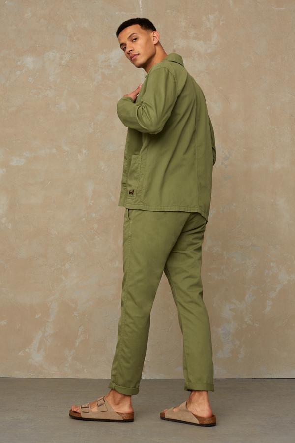 Pantalon chino slim vert en coton bio - Sujain