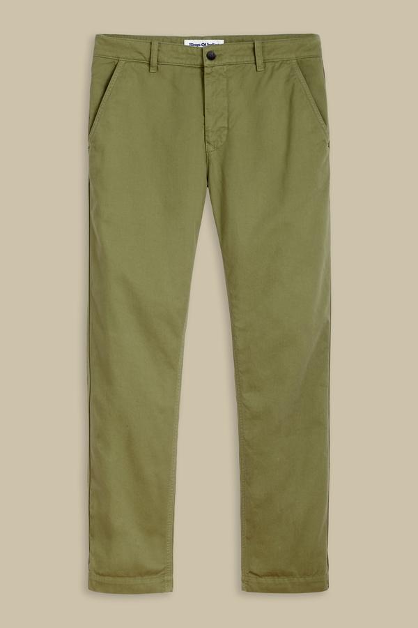 Pantalon chino slim vert en coton bio - Sujain