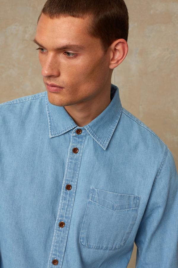 Chemise en jean en coton bio - Enda Pocket