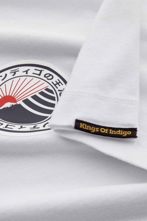 T-shirt blanc à écusson en coton bio - Darius