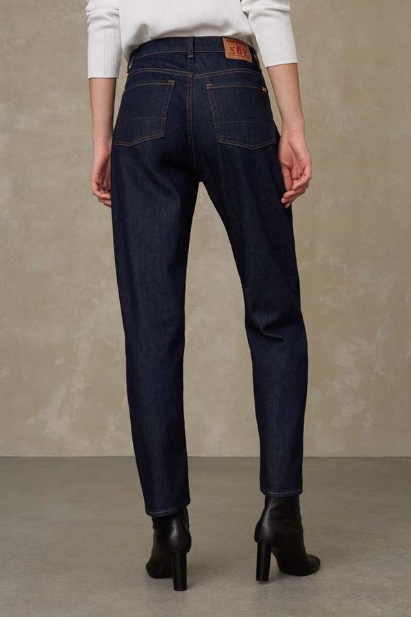 Jean droit brut en coton bio - Caroline