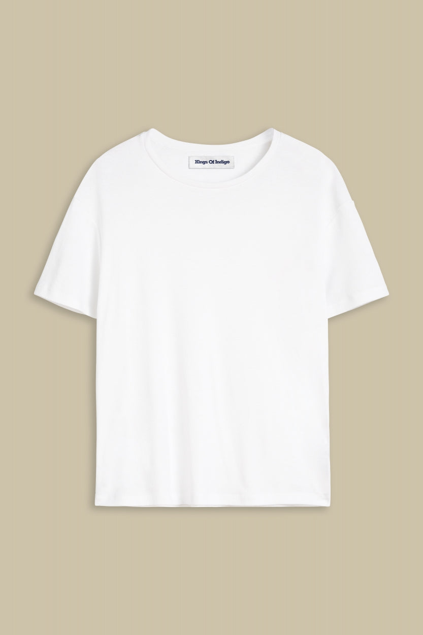 T-shirt ample en matières recyclées | blanc "amabel white"