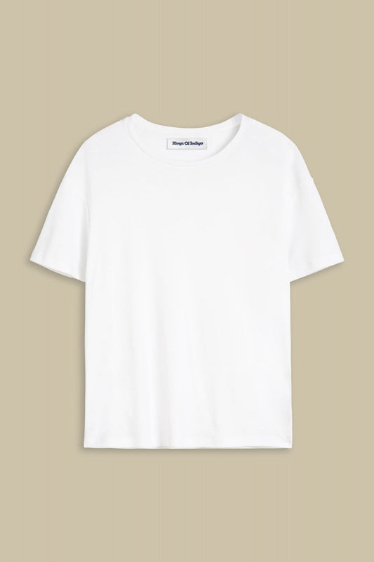 T-shirt ample en matières recyclées | blanc "amabel white"