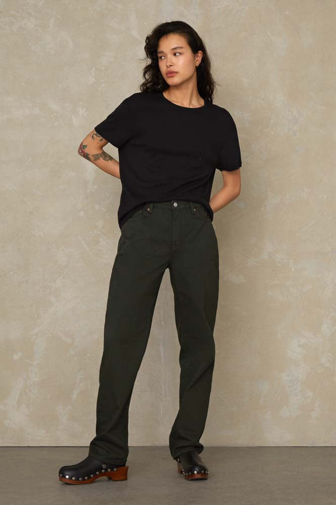 T-shirt manches courtes ample en coton bio | noir "amabel black"