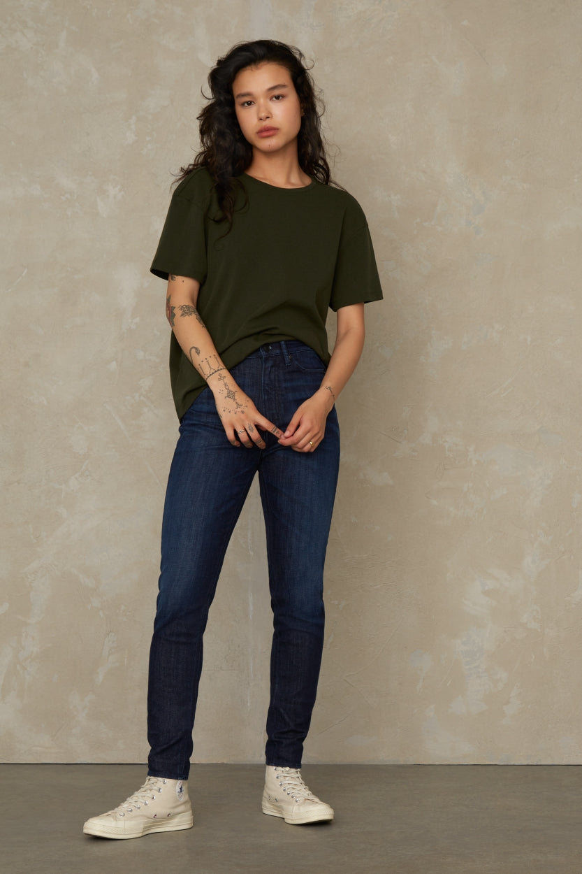 T-shirt évasé vert sapin - amabel