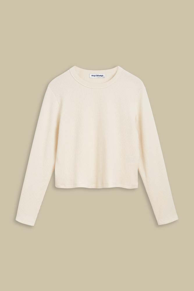 Pull léger en matières recyclées | Écru "jessamine off white"