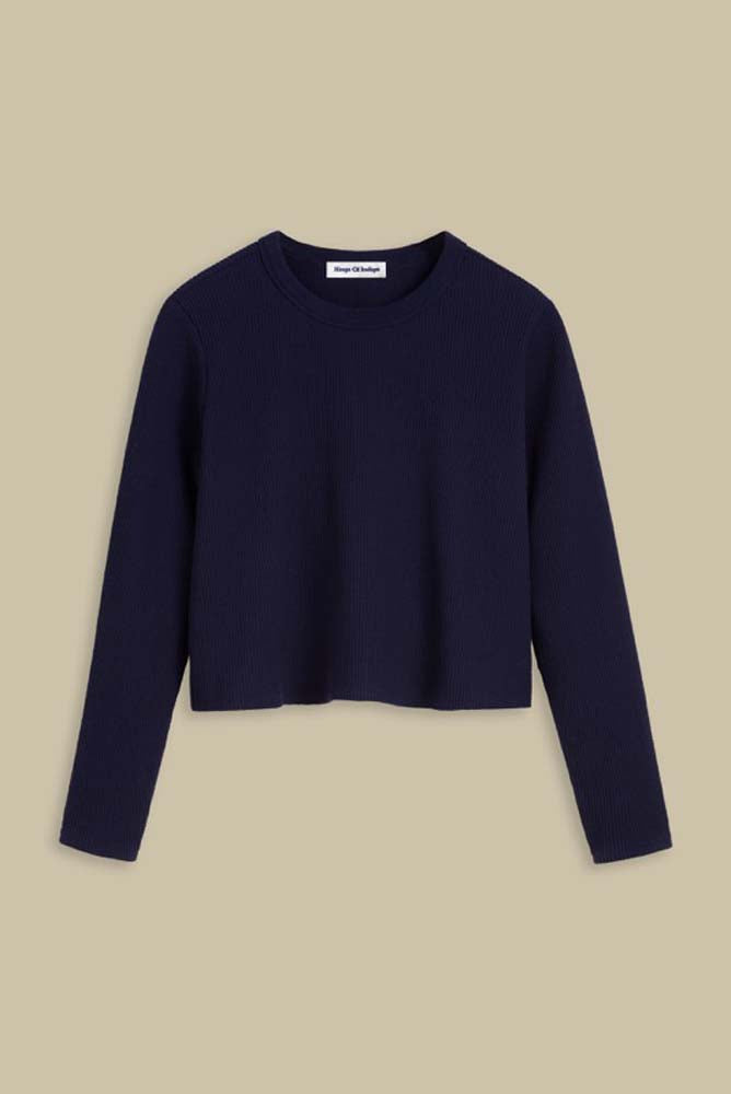 Pull léger en matières recyclées | Marine "jessamine navy"