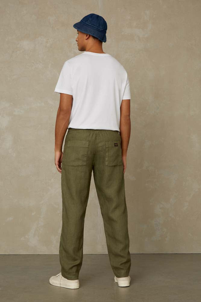 Pantalon ample vert en lin - martin