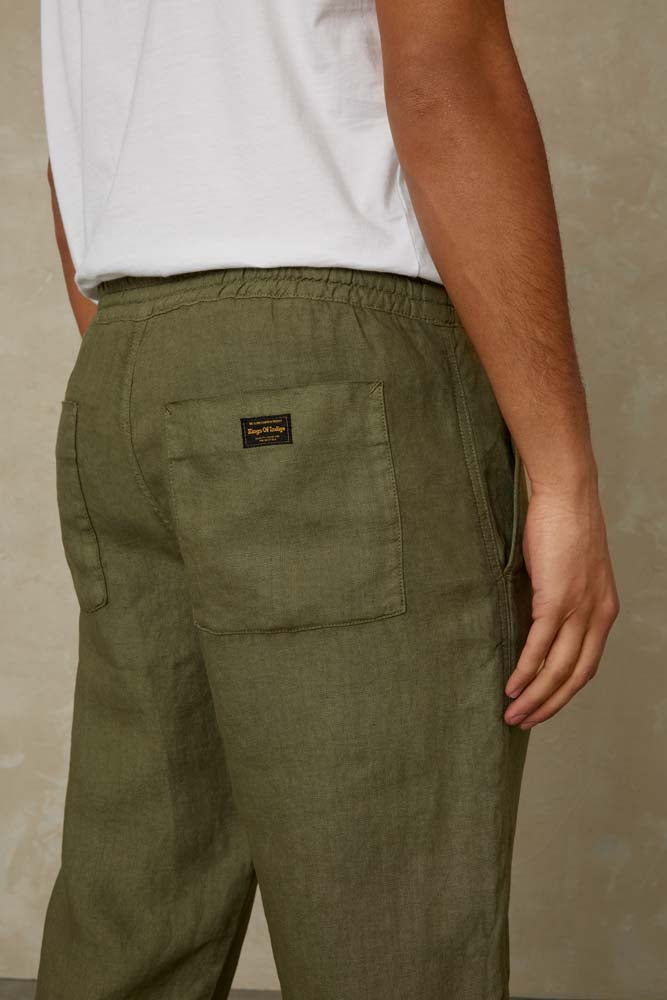 Pantalon ample vert en lin - martin
