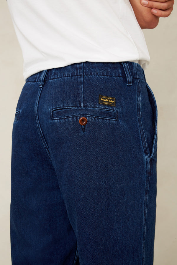 Chino denim en coton bio et recyclé - aldrich mid worn