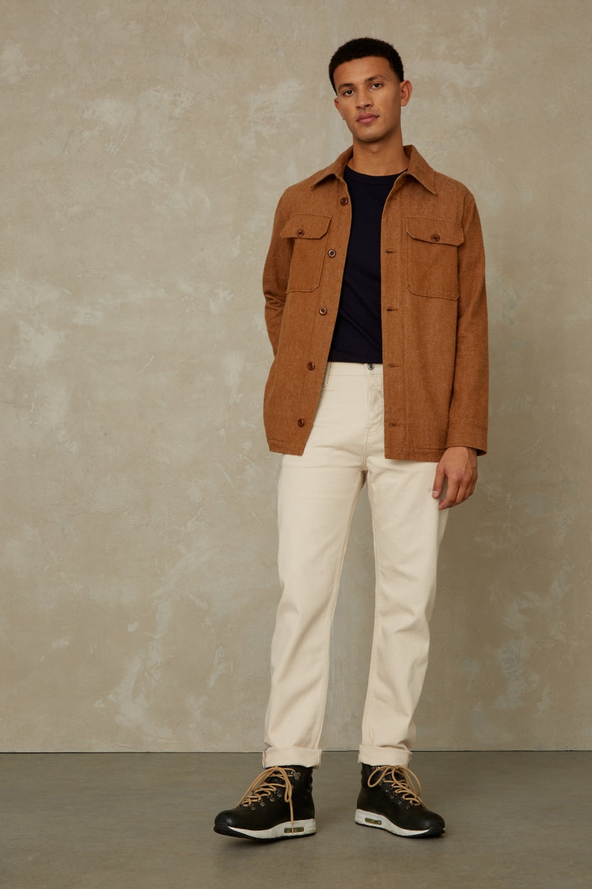 Jean fuselé écru en coton recyclé - jerrick holo non-dyed