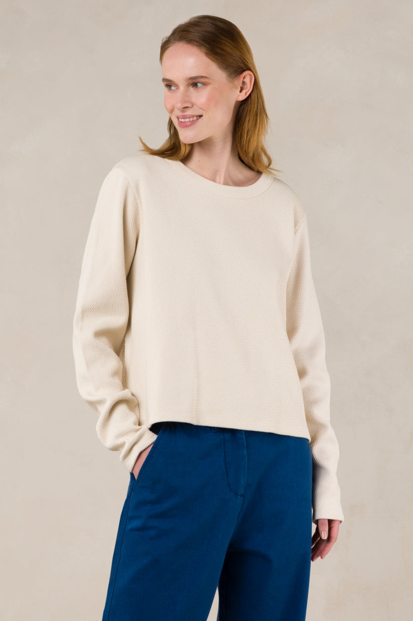 Pull léger en recyclé | Non teinté "jessamine non-dyed"
