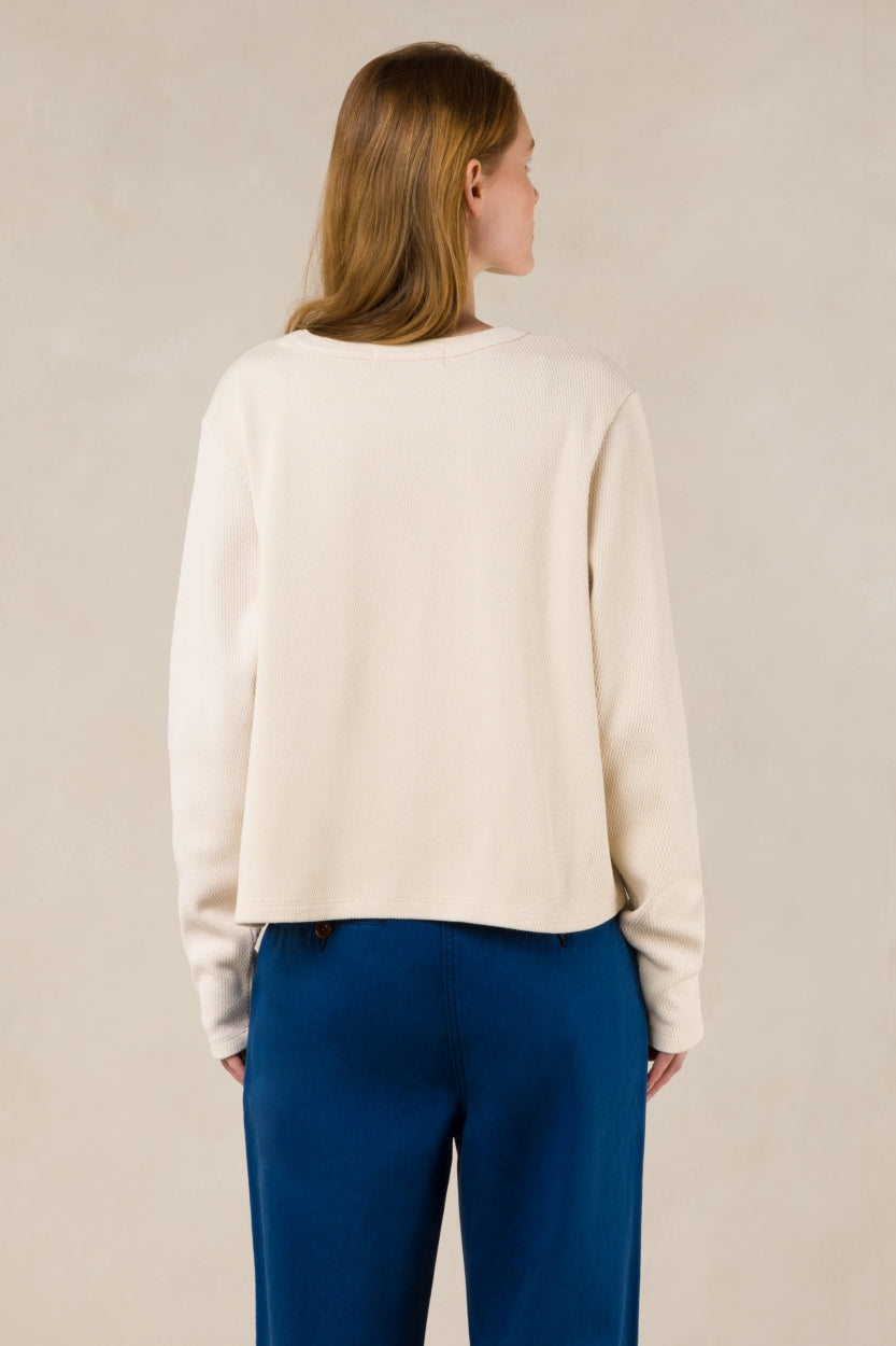 Pull léger en recyclé | Non teinté "jessamine non-dyed"