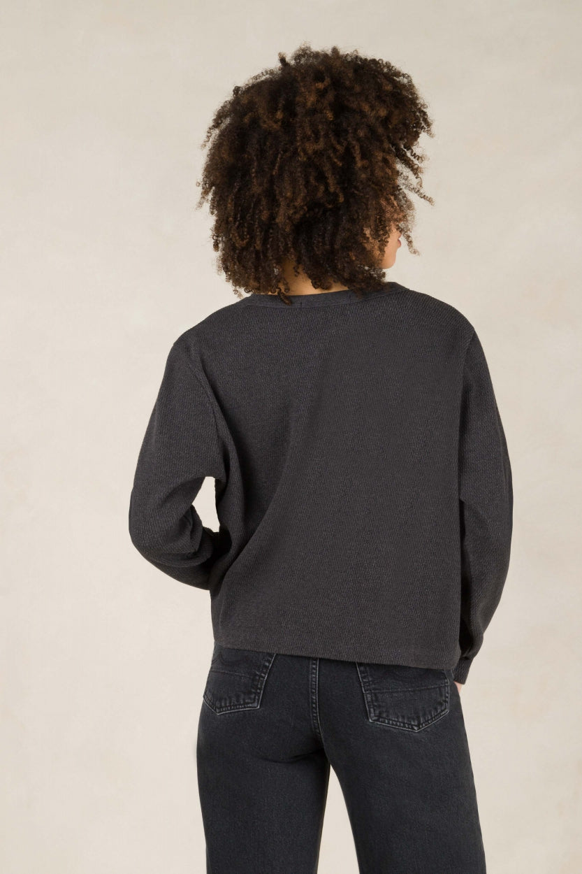 Pull en coton bio et recyclé | anthracite "jessamine antracita"