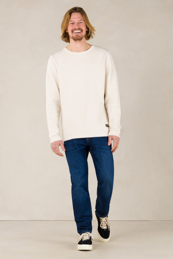 Jean droit en coton bio et recyclé | bleu "jerrick - stanley dark worn"