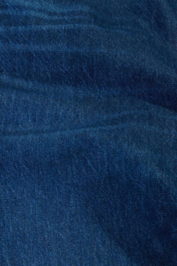 Jean droit en coton bio et recyclé | bleu "jerrick - stanley dark worn"
