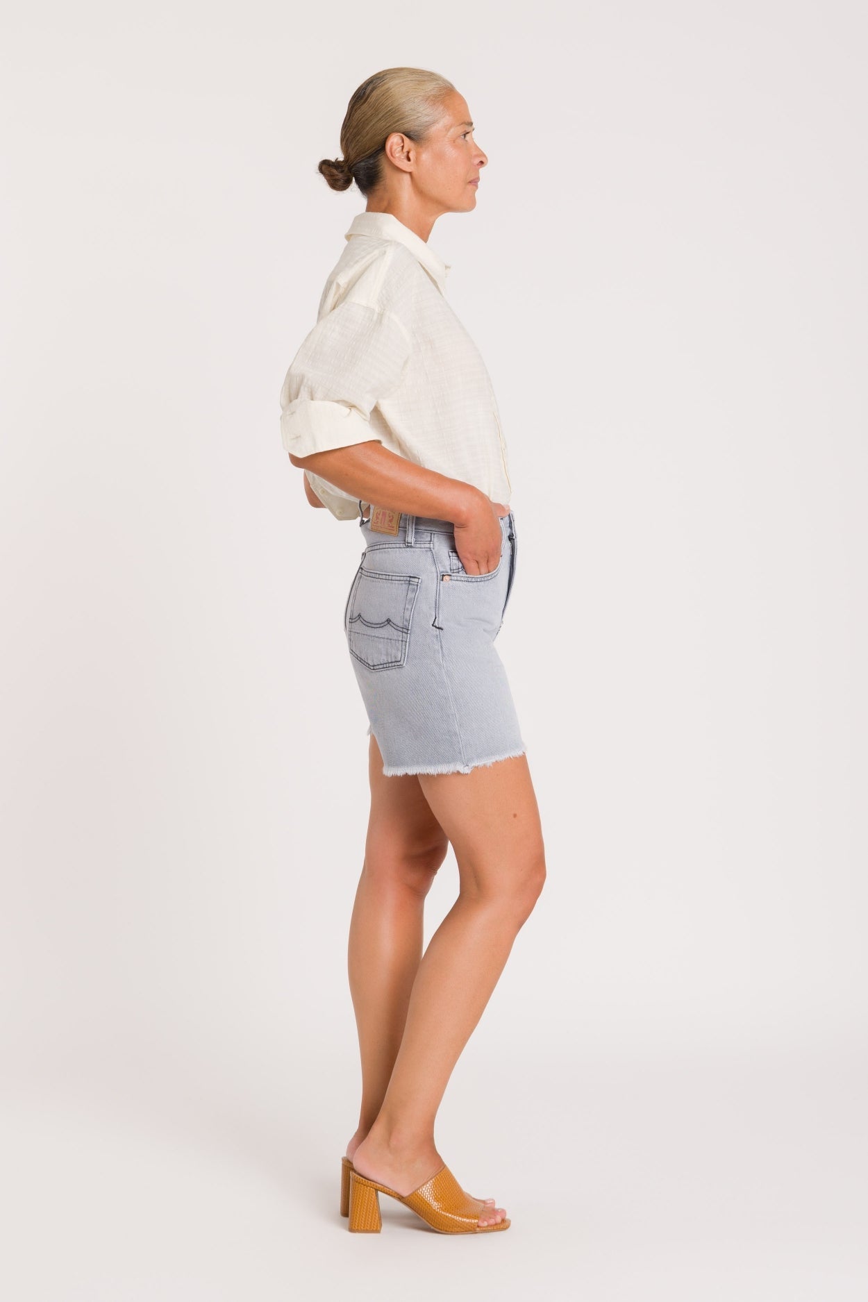 Chemise texturée en coton bio | écru "saika - off white"