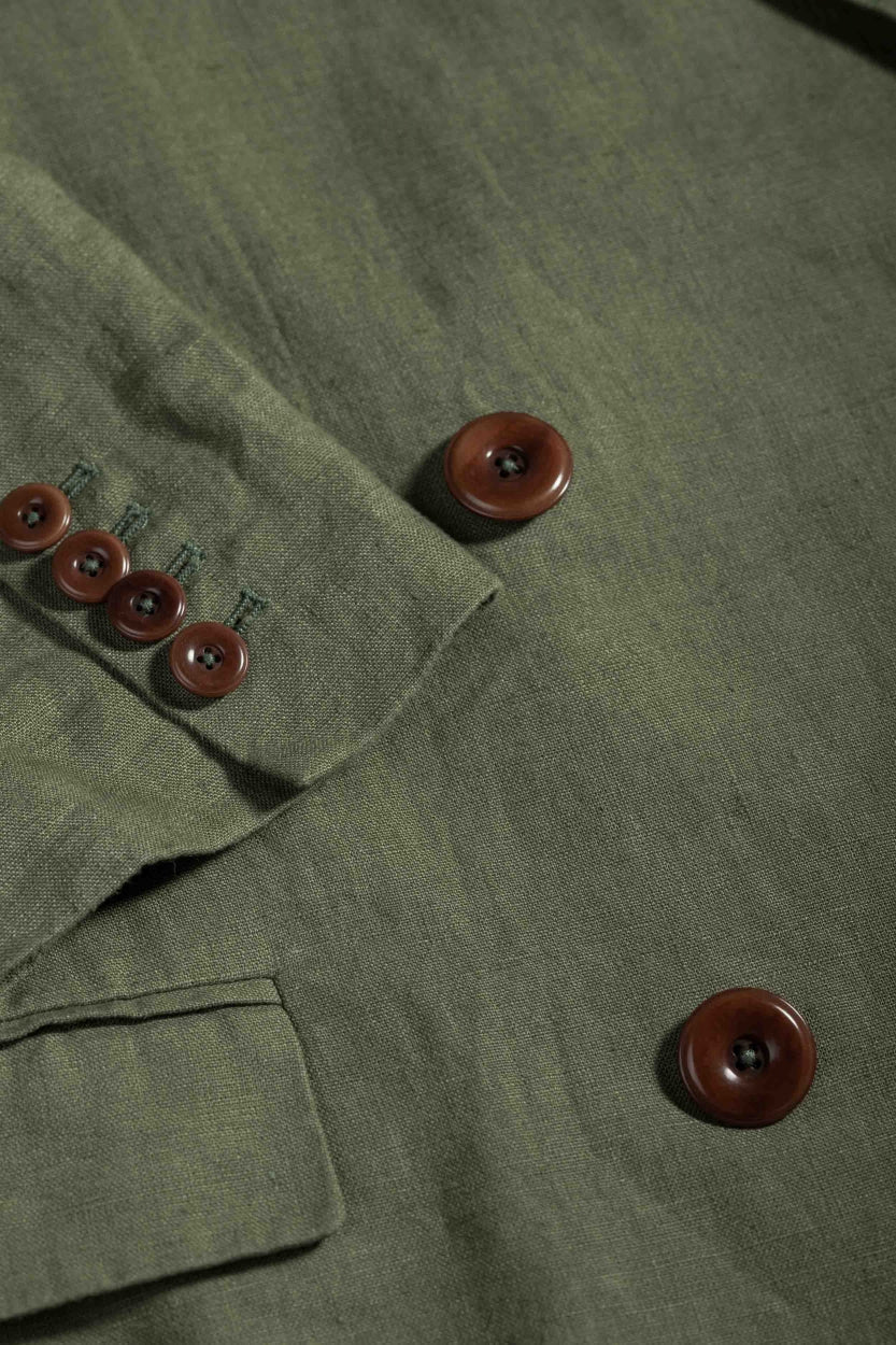Blazer ample en lin | kaki "diana four leaf clover"