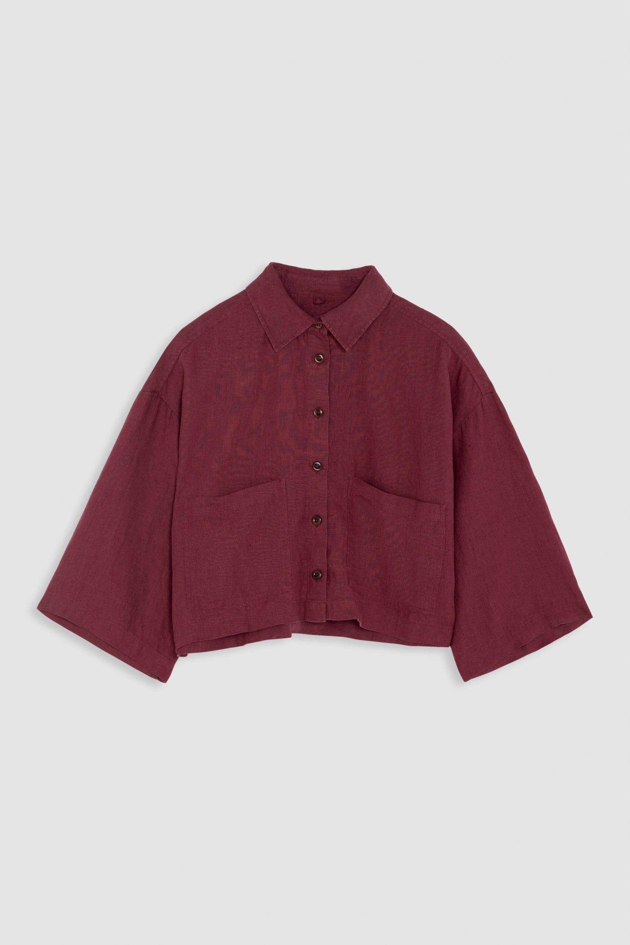 Surchemise en lin | Bordeaux "wanda ruby wine"