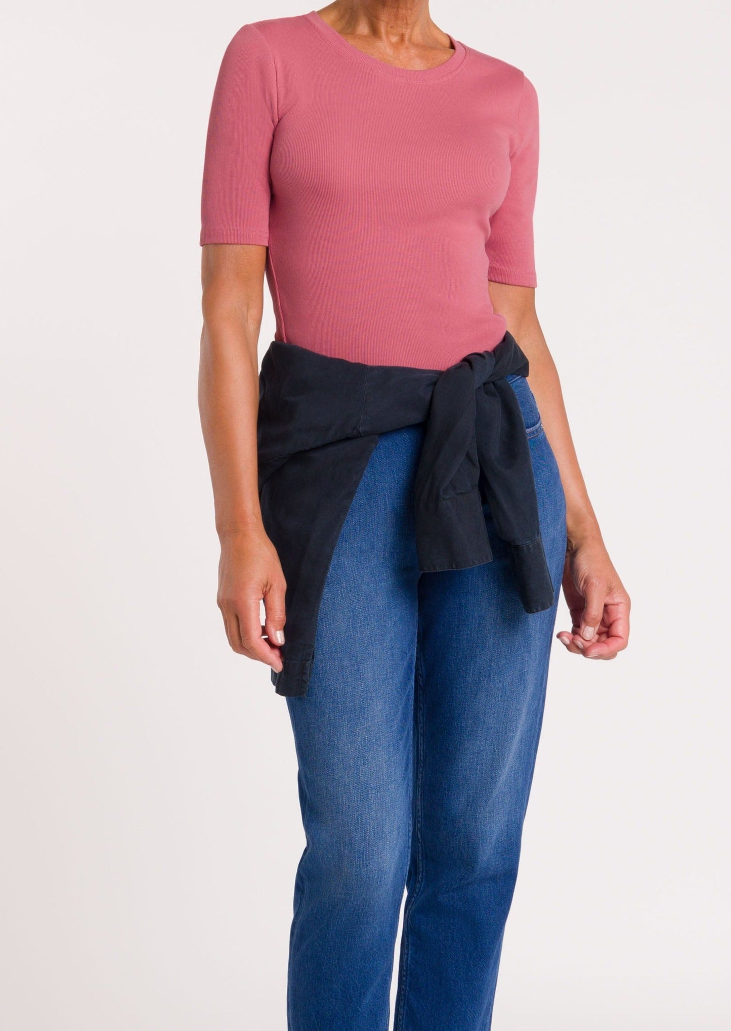 T-shirt en coton bio | rose "rina slate rose"