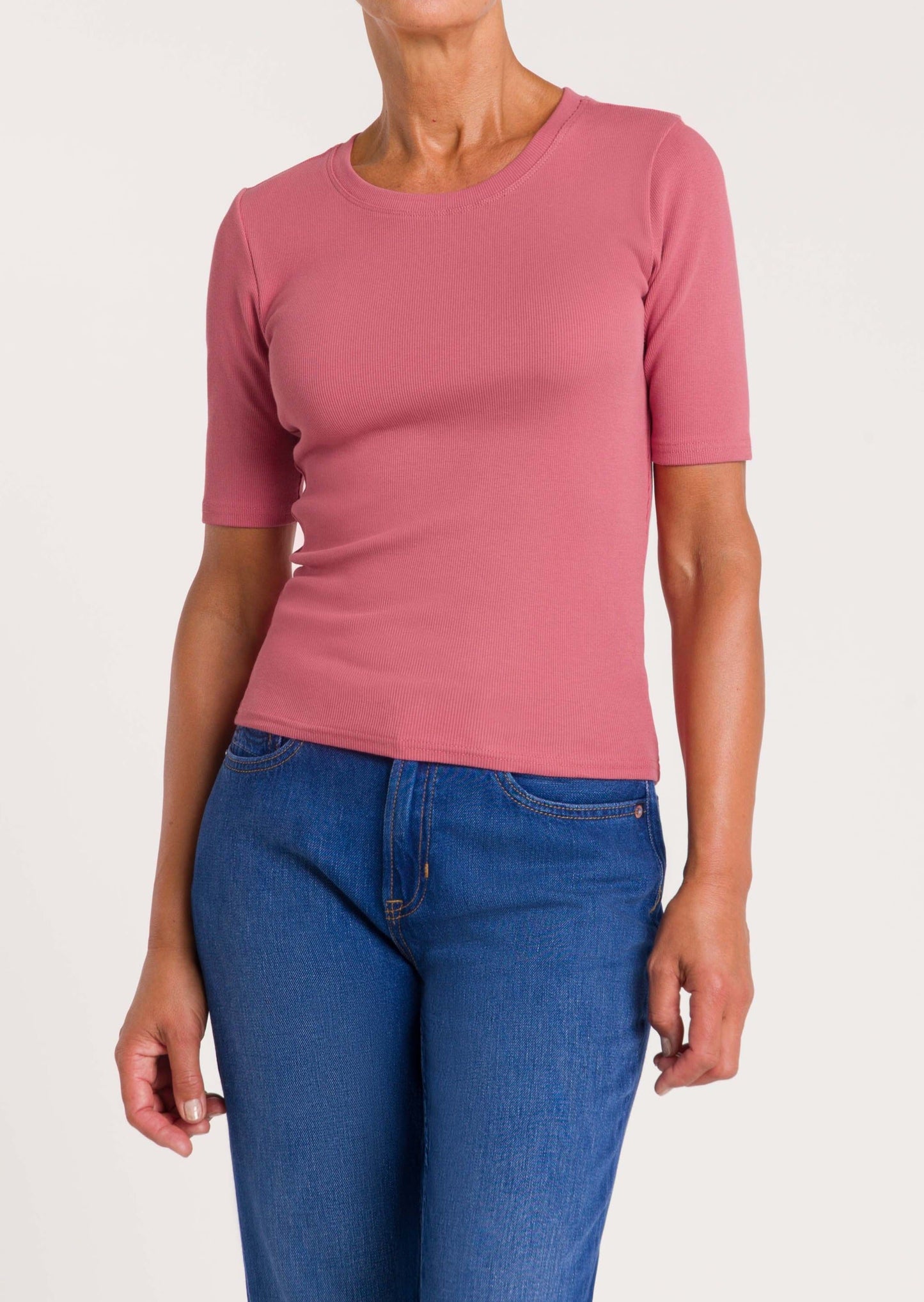 T-shirt en coton bio | rose "rina slate rose"