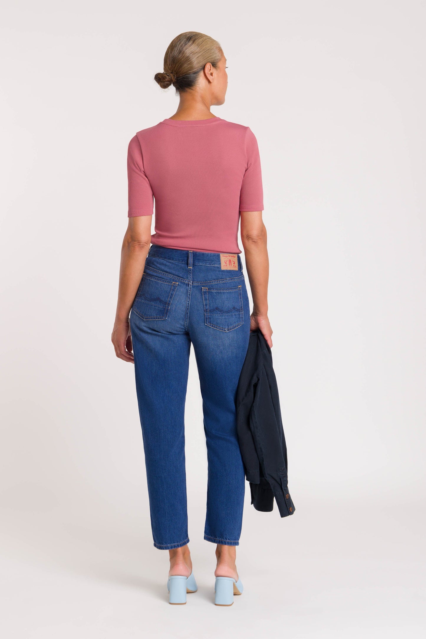 T-shirt en coton bio | rose "rina slate rose"