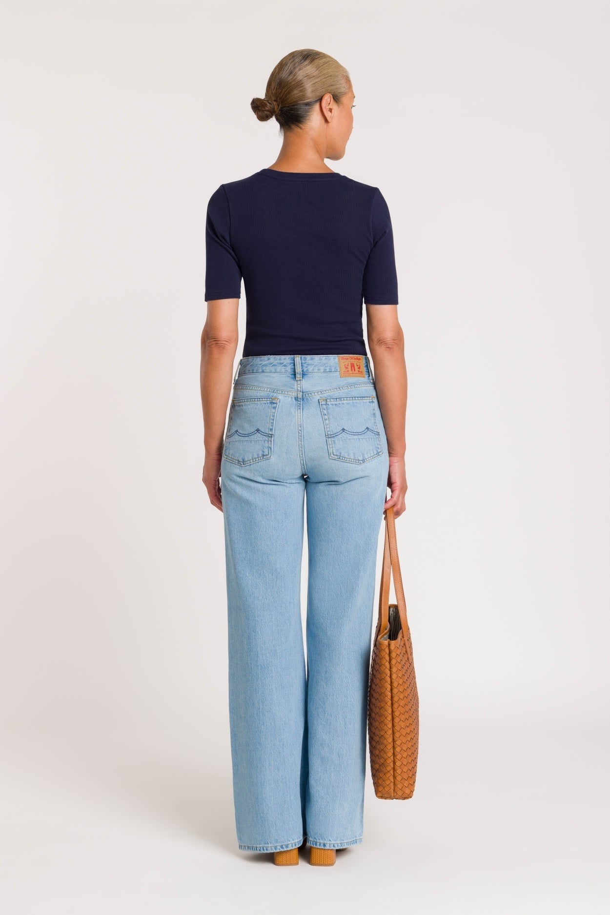 T-shirt en coton bio | bleu "rina peacoat"