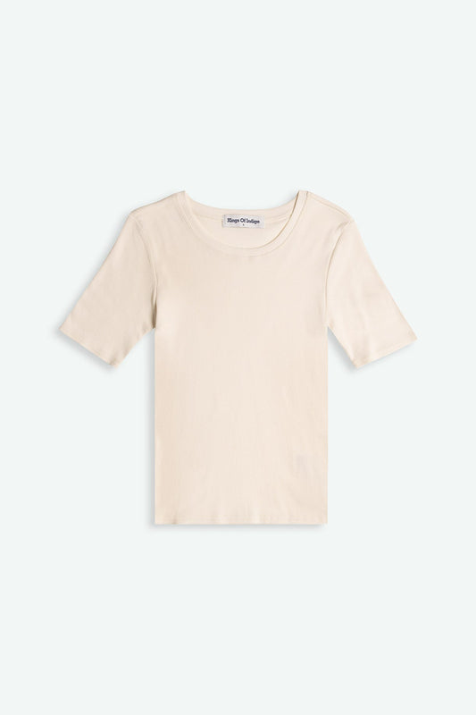 T-shirt en coton bio | écru "rina off white"