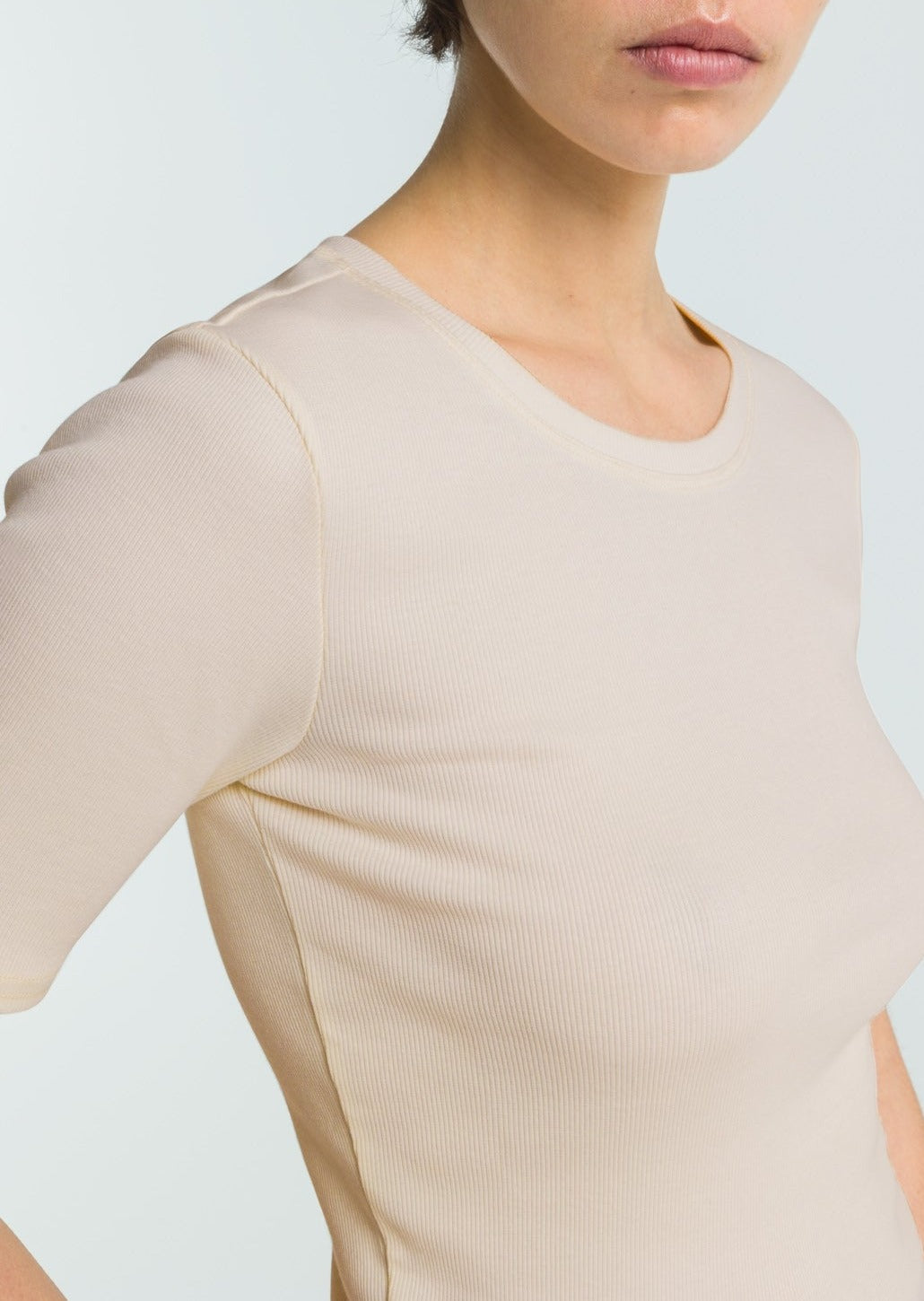 T-shirt en coton bio | écru "rina off white"
