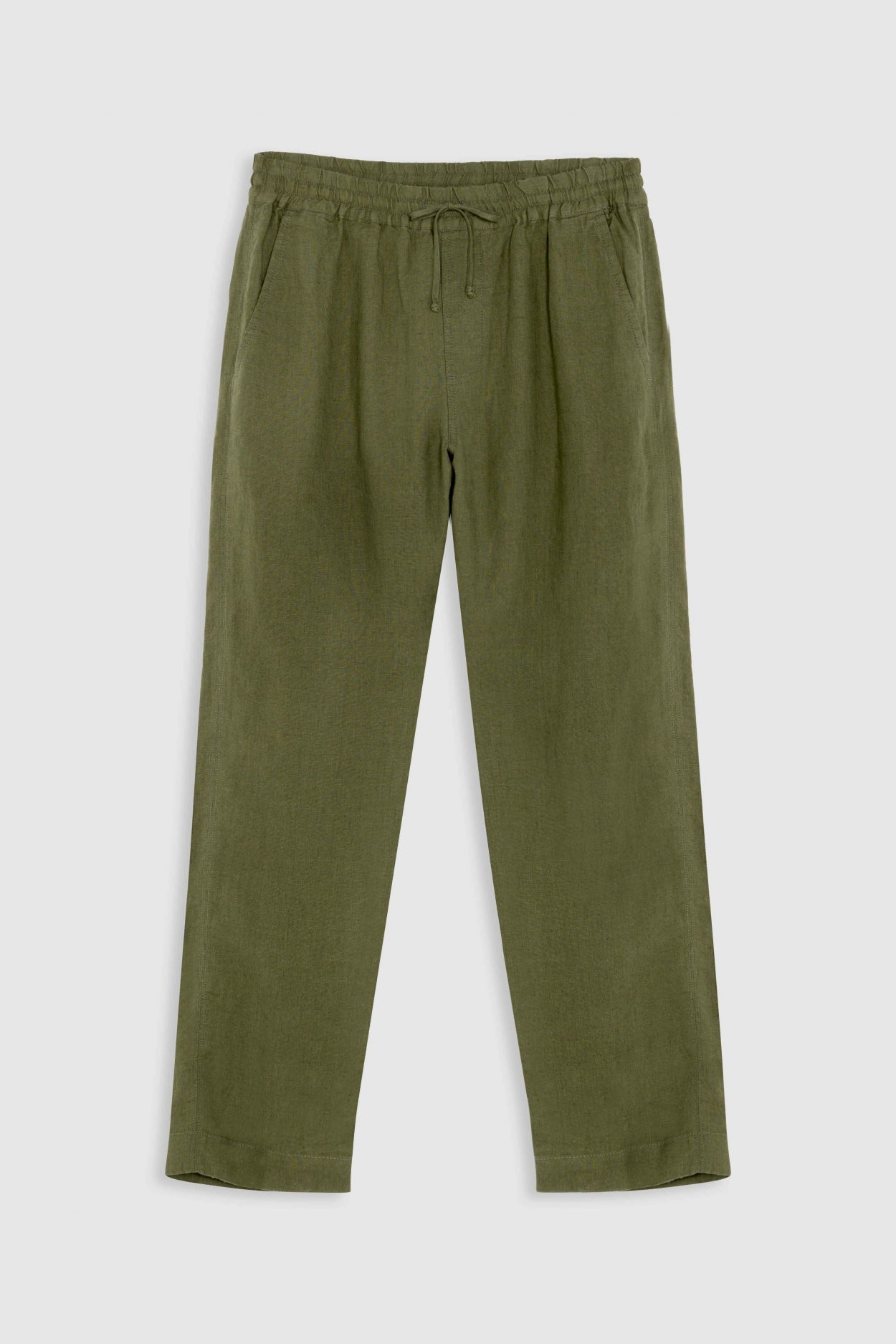 Pantalon ample en lin | Kaki "martin four leaf clover"