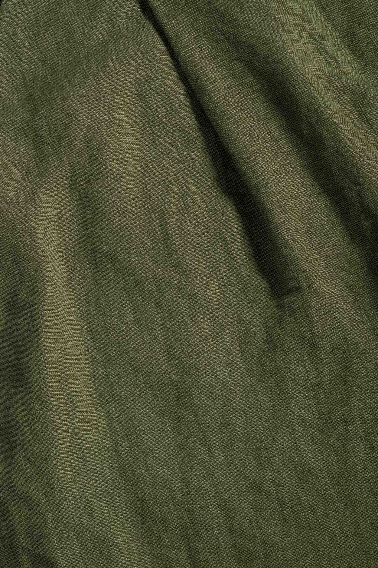 Pantalon ample en lin | Kaki "martin four leaf clover"