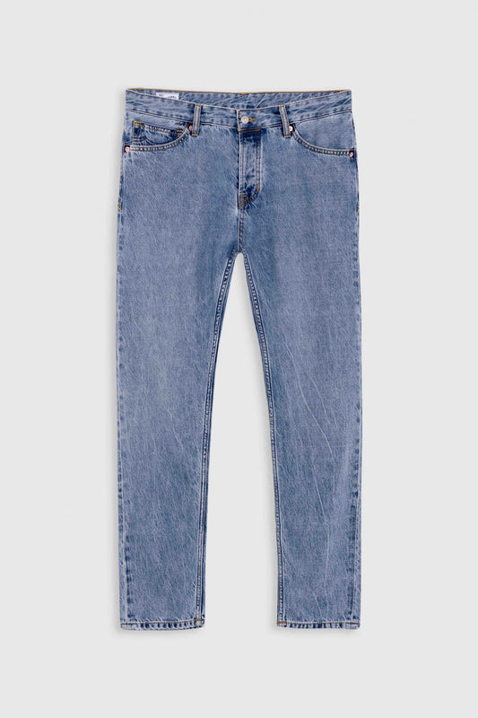 Jean droit en coton bio et recyclé | Bleu délavé "jerrick cindy mid used"