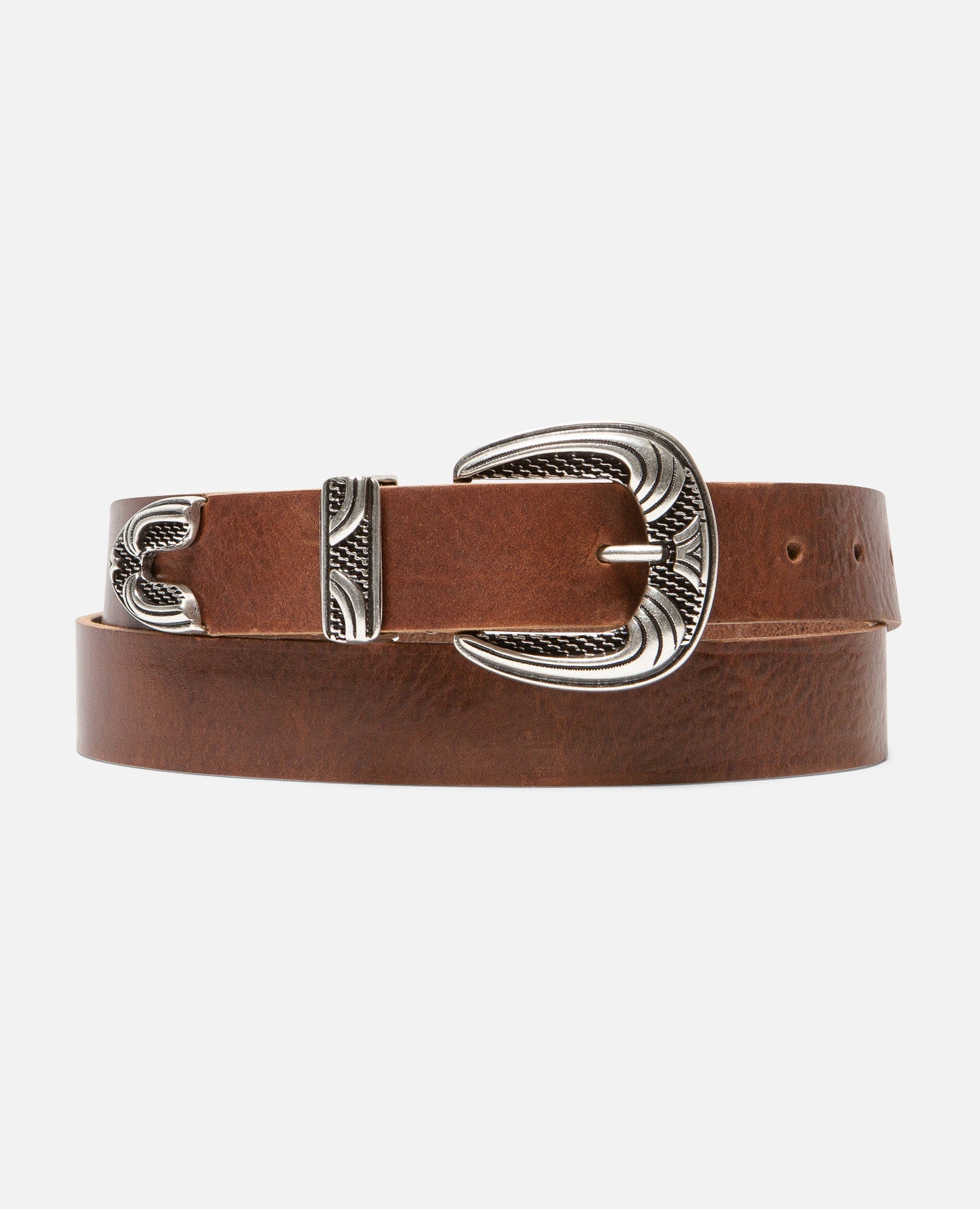Ceinture made in France en cuir tannage végétal | Marron "keith noisette"