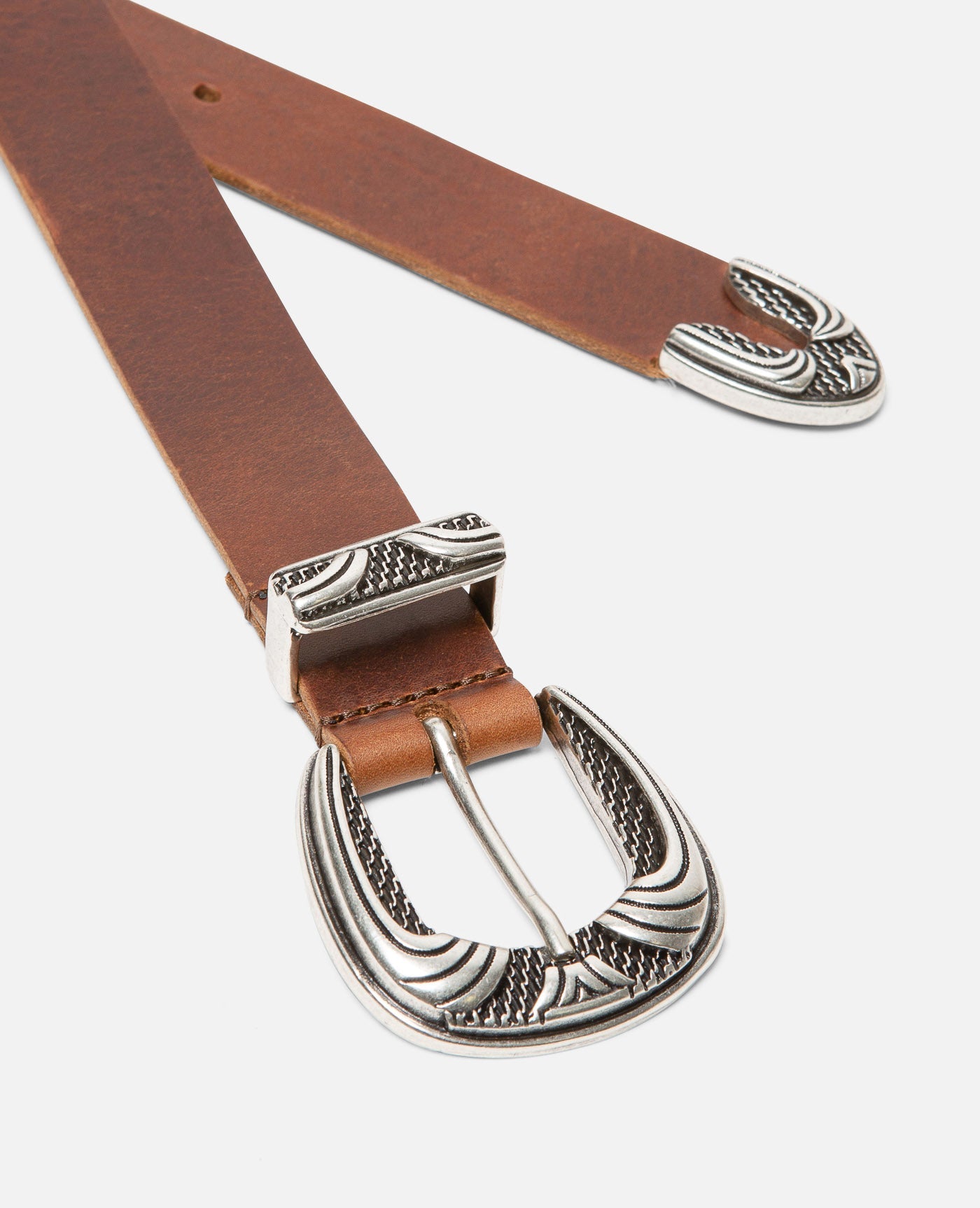 Ceinture made in France en cuir tannage végétal | Marron "keith noisette"