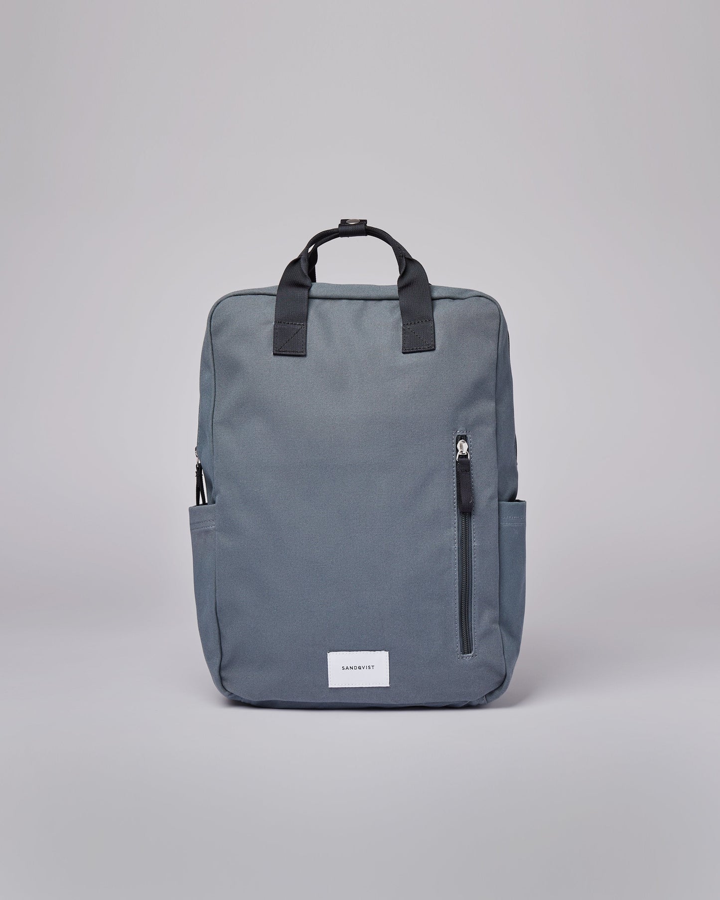 Sac à dos en coton bio et matière recyclée | Bleu "knut dark slate navy webbing"