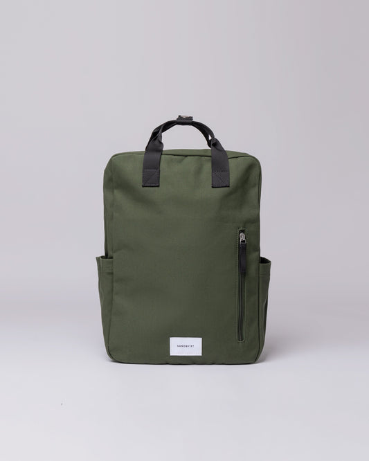 Sac à dos en coton bio | Vert "knut dawn green"