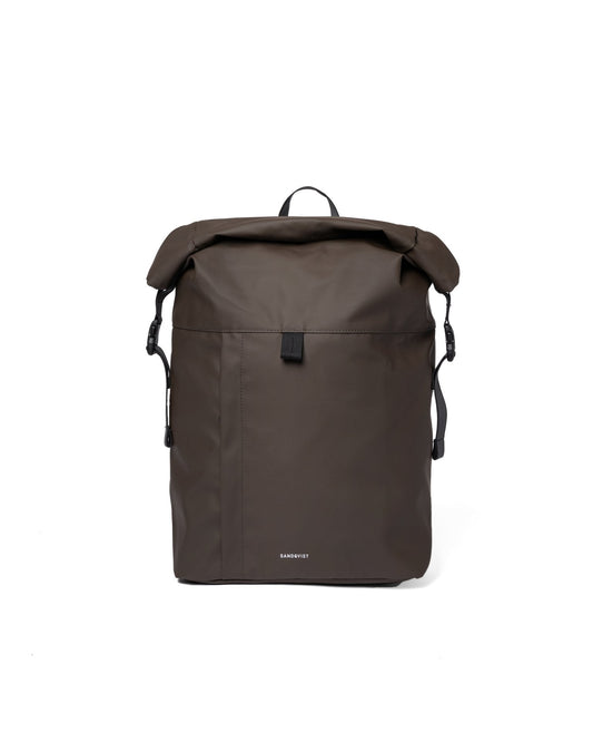 Sac à dos imperméable en matière recyclée | marron "konrad brown"