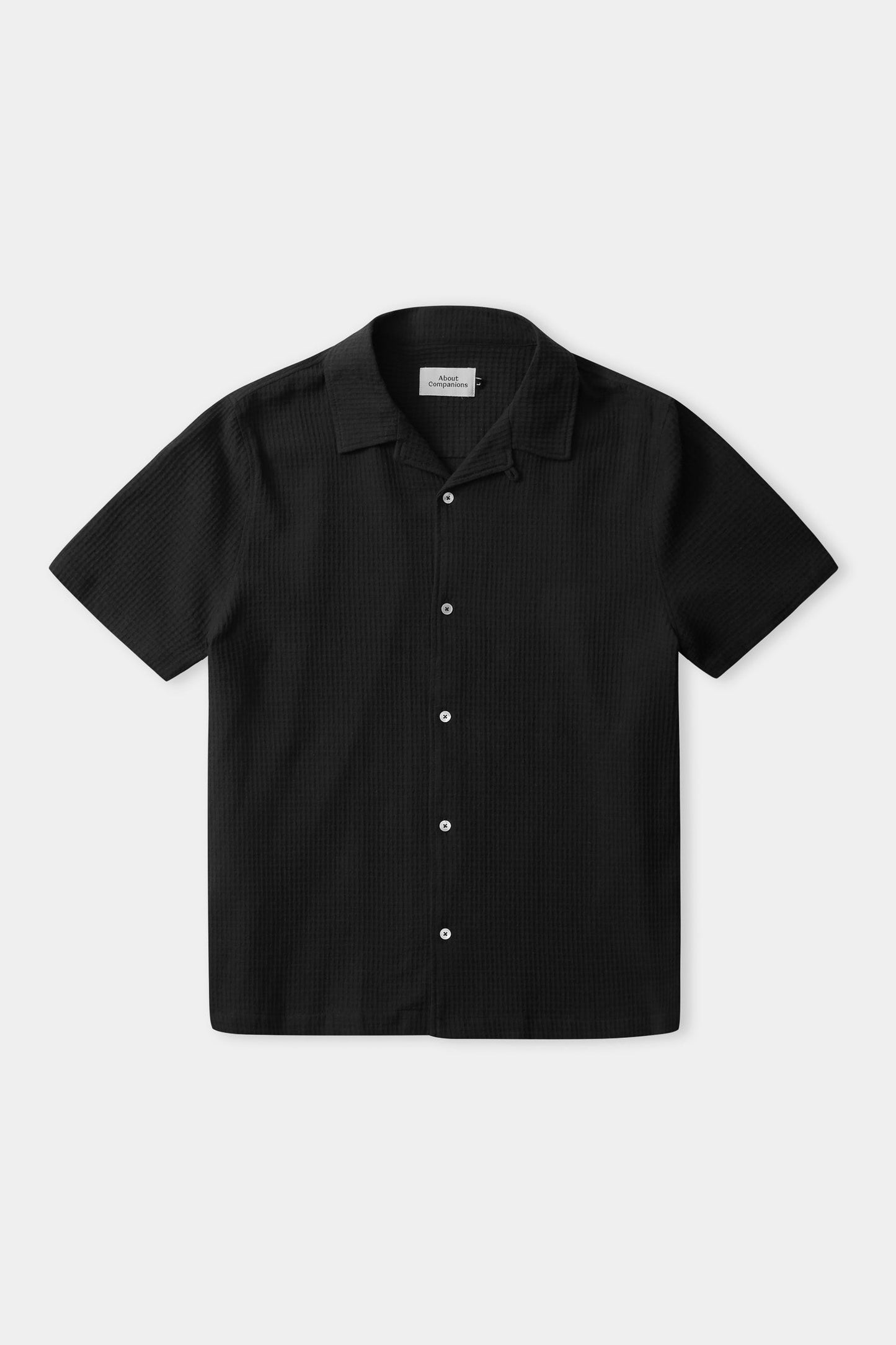 Chemisette en crêpe de coton bio | Noir "kuno eco crepe black"