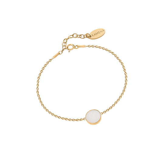 Bracelet en argent plaqué or | Pierre en opale "bracelet with opal"