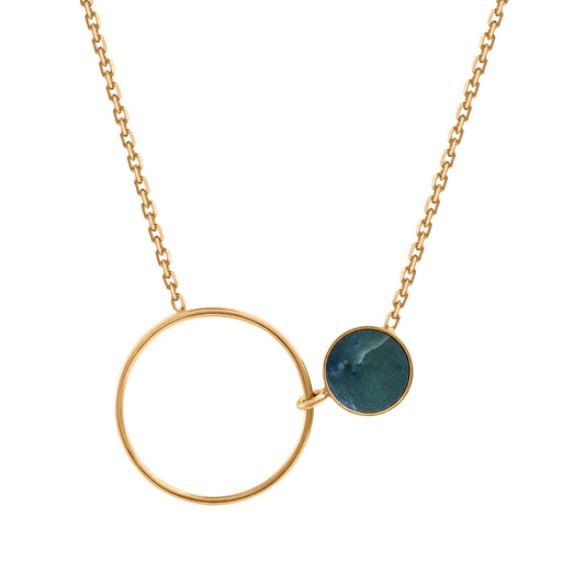 Collier en argent plaqué or | Pierre en néphrite "necklace sterling silver gold"